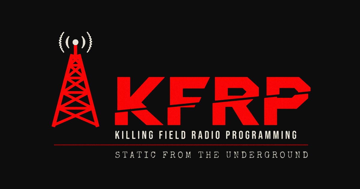 KFRP Radio logo: Killing Field Radio Programming, Static From the Underground